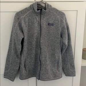 Patagonia grey better sweater zip up size L